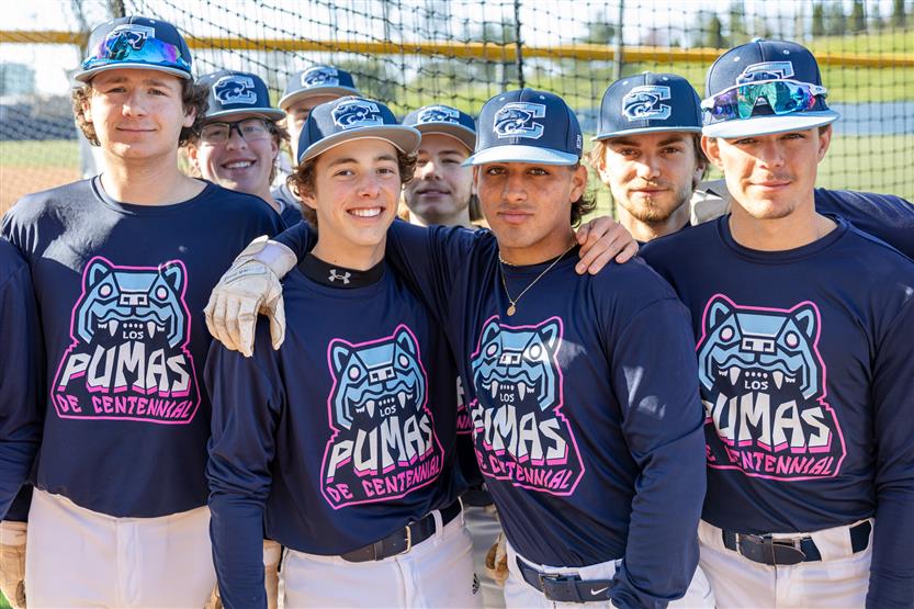 Baseball players at Centennial High